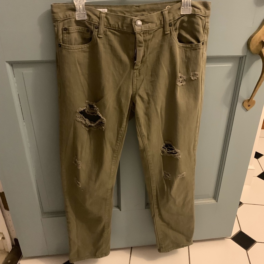 Girlfriend Distressed Jeans
